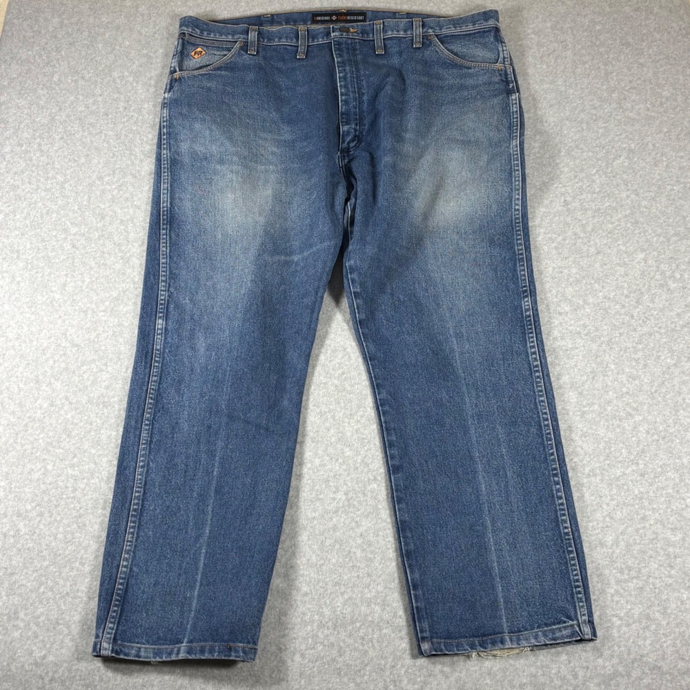 Wrangler Jeans Mens 44x32 Blue FR Flame Resistant Work Denim